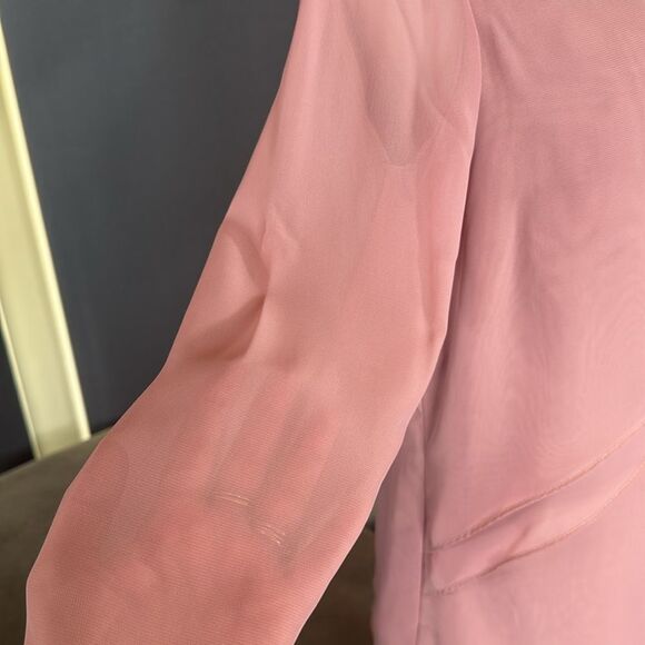 Pink Chiffon Layered Formal Two-Piece Pant Suit Set Mother of Bride Size 10 NEW - Picture 6 of 15